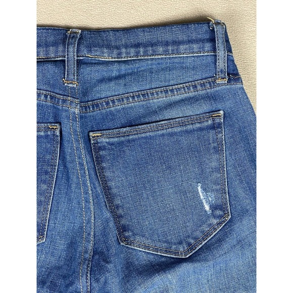 Gap 1960 Womens‎ 26 Skinny Jeans Stretch Mid Rise Distressed Athletic Fit Blue - Picture 8 of 10